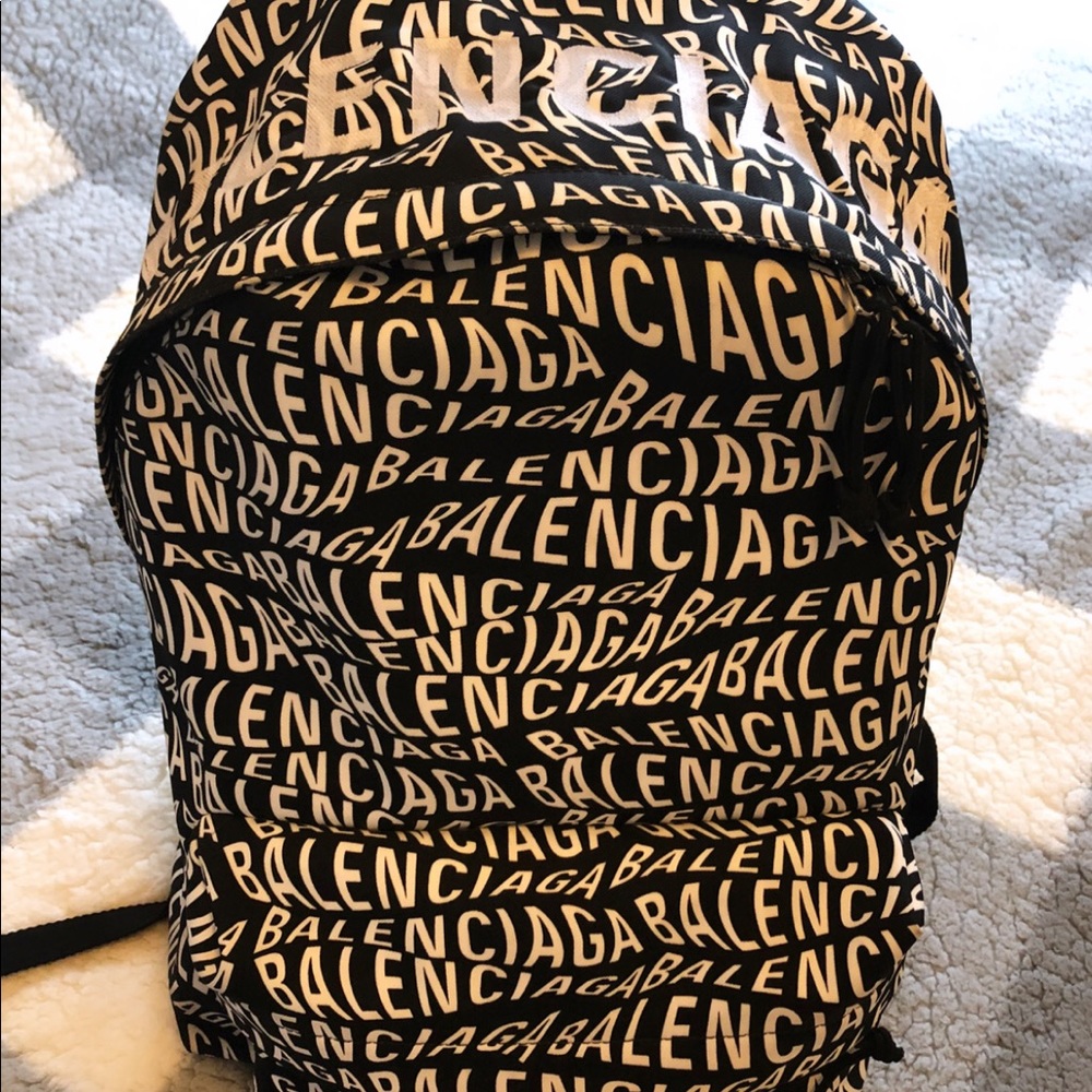 Balenciaga Backpack, black and white, Big